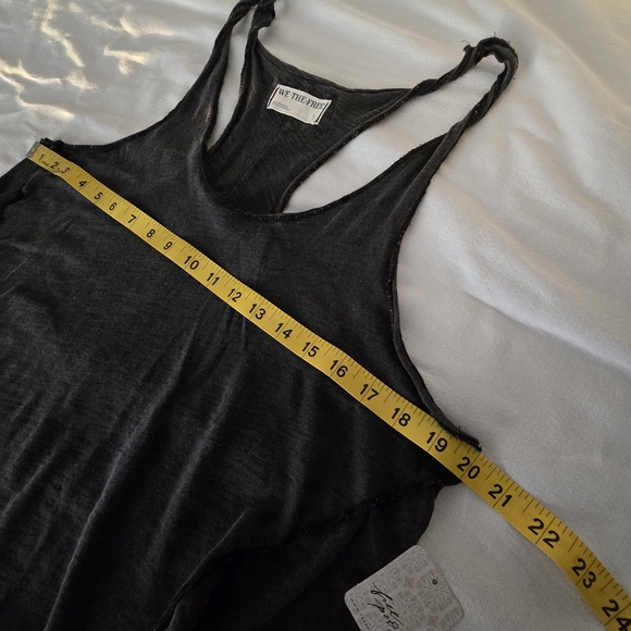 NWT Free People Lo Lo Washed Black Boho Coastal Vacation Swing Tank Oversized S - Picture 10 of 14